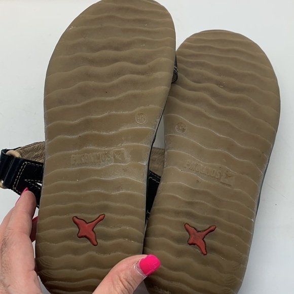 Pikolinos Black Leather Slip on sandals Sz EU 41. BSN0908F - Picture 6 of 7